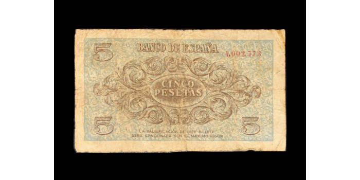 F430B.- 5 Pesetas 21 de Noviembre 1936. BC-