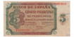 F433F- 5 Pesetas 10-8-1938 SERIE A/M.  MBC+