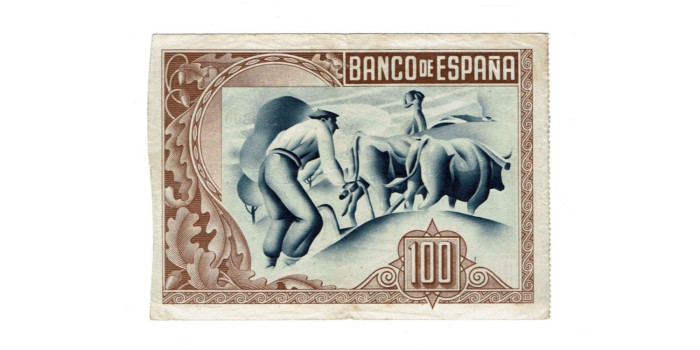 BANCO ESPAÑA-BILBAO 100 Pts 1-1-1937 MBC-. Caja de Ahorros