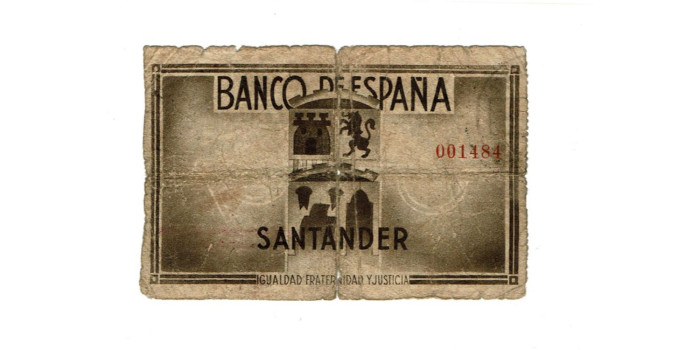 BANCO ESPAÑA - SANTANDER 10 Pts 1-9-1936 MC- SIN SERIE-Banco deBilbao