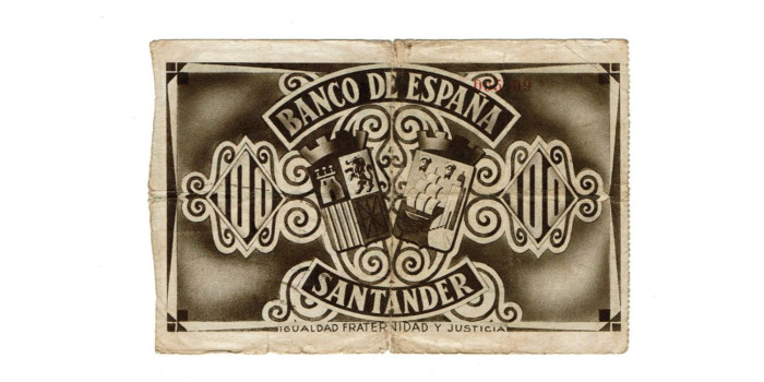 BANCO ESPAÑA - SANTANDER 100 Pts 1-9-1936 RC- SIN SERIE-Banco Mercantil