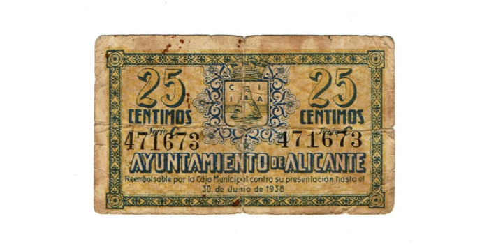 LOCALES - ALICANTE - 25 Ctm. 17-6-1937 - RC