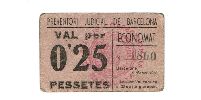 LOCALES - PREVENTORI JUDICIAL DE BARCELONA 0,25 Ptas.