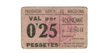 LOCALES - PREVENTORI JUDICIAL DE BARCELONA 0,25 Ptas.