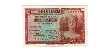 F361E - 10 Pesetas 1935 MBC sin serie