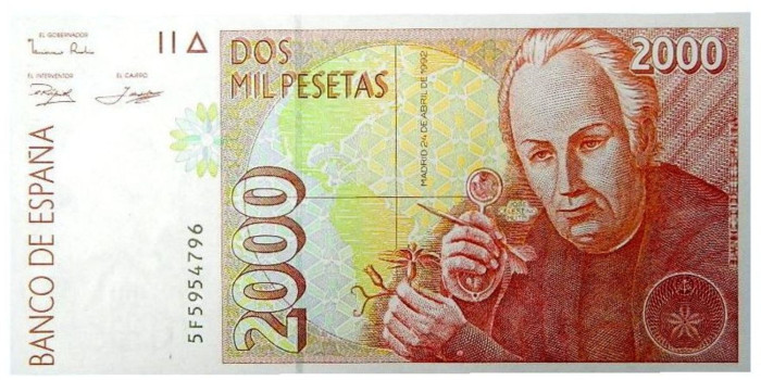copy of F511a - 2000 Pesetas 24-4-1992 SC  serie 1S