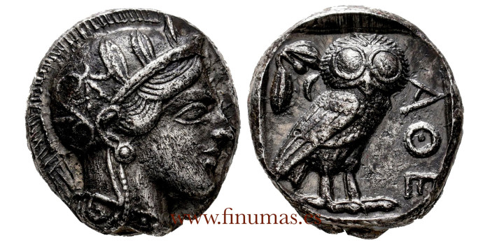 GR010.- TETRADRACMA ATICO (LECHUZA) 449-413 BC