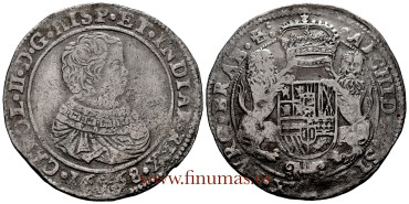 Cy07425b.- CHARLES II Ducaton 1668 Antwerp. MBC - SILVER