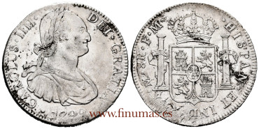 Cy13089.-CARLOS IV - 8 Reales 1799 Mexico F.M. EBC