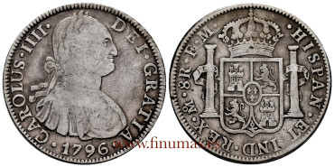 Cy13066.-CARLOS IV - 8 Reales 1796 Mexico F.M. - MBC-