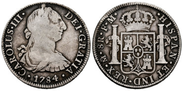Cy11313.-CARLOS III - 8 Reales 1784 Mexico F.M.- MBC-
