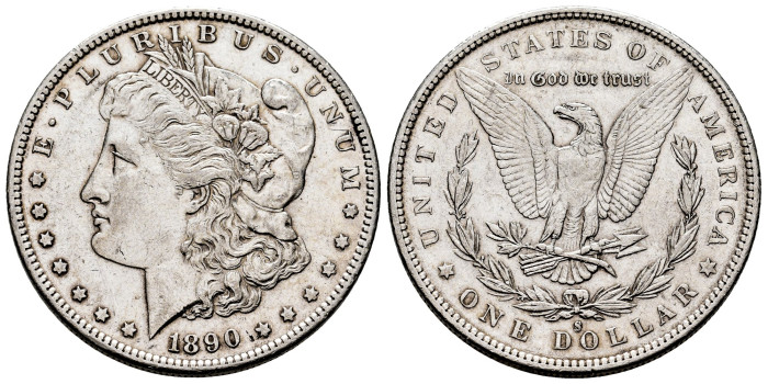 ESTADOS UNIDOS - K-110 - 1 DOLAR 1890 S - MBC