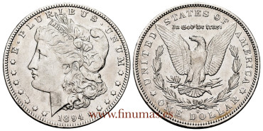 ESTADOS UNIDOS - K-110 - 1 DOLAR 1894 O.  MBC+