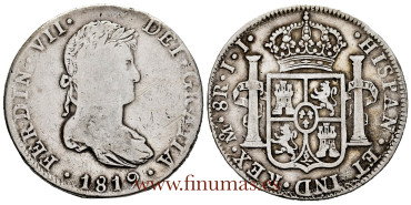 Cy15140.-FERNANDO VII -8 Reales 1819 Mexico J.J. BC