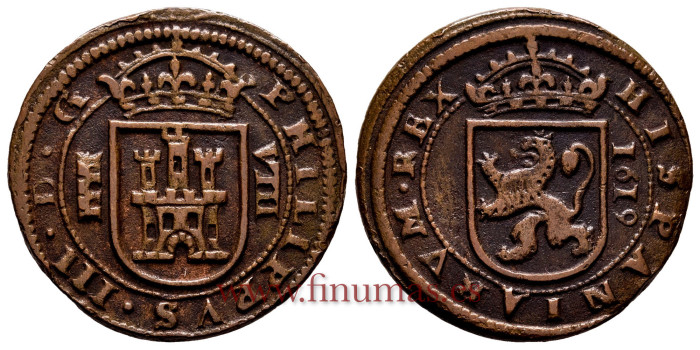 Cy4173.- FELIPE III - 8 Maravedis 1619 Segovia.-  MBC+