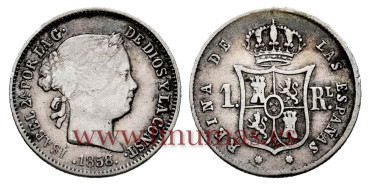 Cy15934.- ISABEL II - 1 Real 1858 Sevilla - BC+ 
