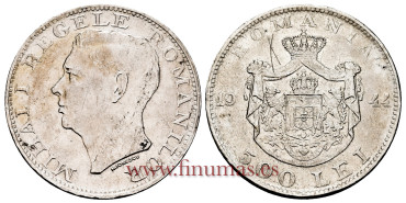 RUMANIA - K065 - 500 Lei 1944 - MB8 REALES 1887 MEXICO AG - MBC+