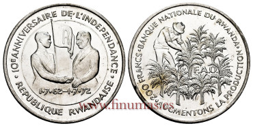 RUANDA - K011 - 200 Francos 1972 - SC