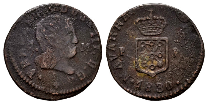 Cy13905.- FERNANDO VII -1 Maravedi 1830 Pamplona - BC