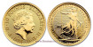 GREAT BRITAIN K-1512.- 10 POUNDS BRITANNIA 1/10 Oz. GOLD