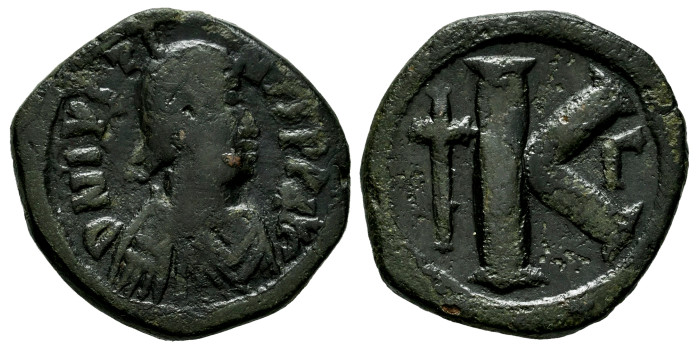 BZ159.- JUSTINO I. 518/527 -1/2 FOLIS - Constantinopla