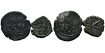 BZ176.- JUSTIN II. 565/578-1 and 1/2 Folis (2 pieces)