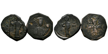 BZ201.- ALEXIUS I. 1081/1118 - 1 Tetarteron ( las dos piezas) 