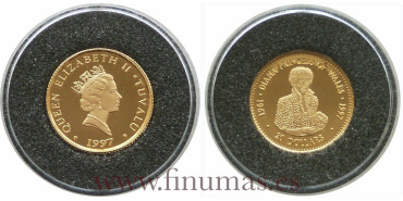 TUVALU - K-070 - 20 DOLLAR 1997 PRINCESS DIANA. GOLD - PROOF