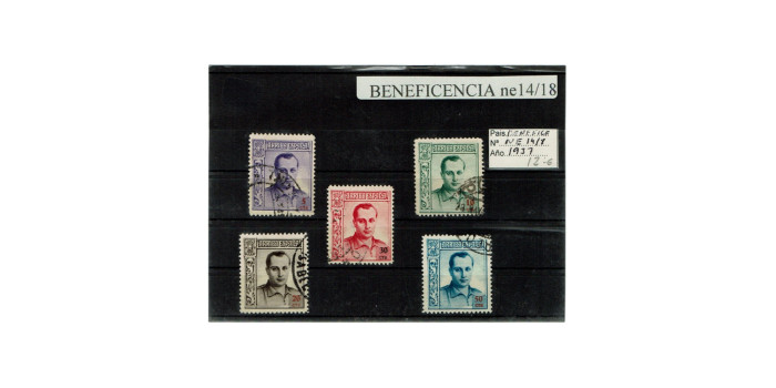 BENEFICENCIA,  1937 - Nº ne14/18 usado