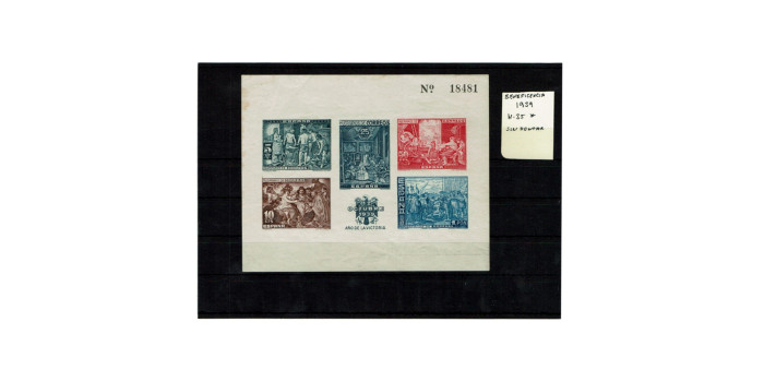 BENEFICENCIA,  1939 - Nº35 ** nuevo con charnela, sin dentar