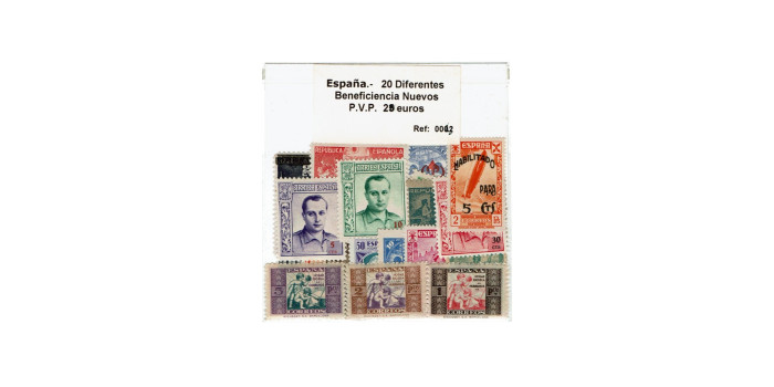 BENEFICENCIA, lot of 20 stamps, New