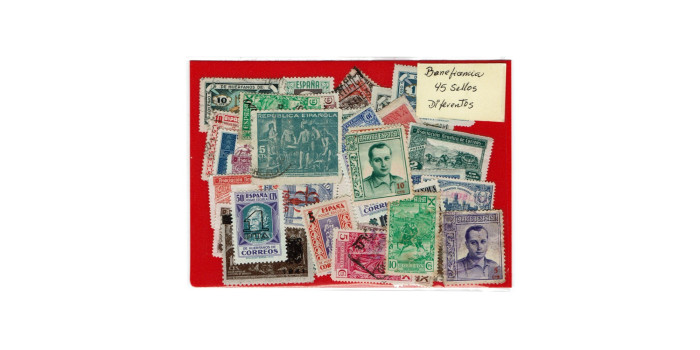 BENEFICENCIA, lot of 45 stamps, New - Used