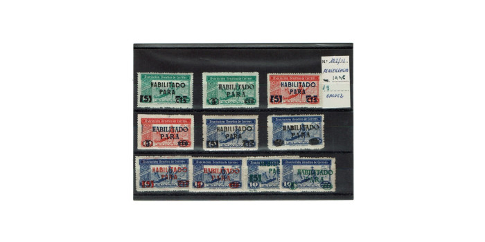 BENEFICENCIA, GALVEZ 1946 - Nº102/111 ** new without hinge