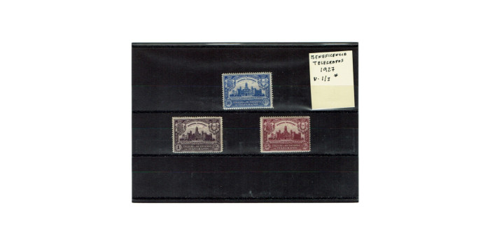 BENEFICENCIA, TELEGRAFOS 1927 - Nº01/3 * new with hinges