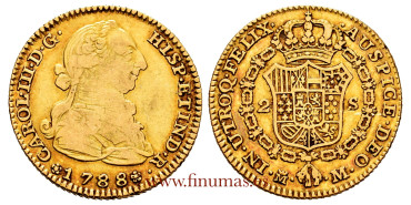 Cy11764.- Carlos III  2 ESCUDOS 1788 MADRID M. MBC. - Oro.