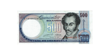 VENEZUELA B-067, 500 BOLIVARES 1981/98, EBC