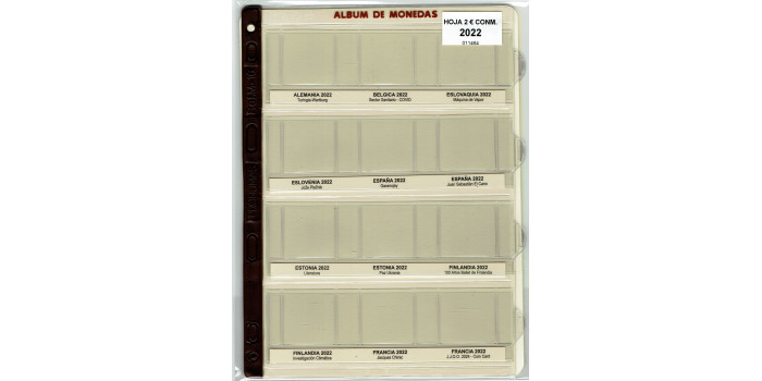 SET OF PRE-PRINTED SHEETS 2 EURO COMM. 2022 PRONUMAS