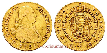 Cy13190.- CARLOS IV 1 ESCUDO 1791 MADRID M.F. MBC-