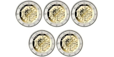 2 EUROS MEMORATIVE GERMANY 2023 "Charlemagne" - Set of 5 Mint Sets