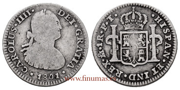 Cy12646.-CARLOS IV - 1 Real 1801 Mexico F.T.- BC
