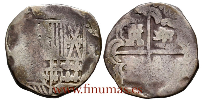 Cy03489.- FELIPE II - 2 Reales Macuquino. RC