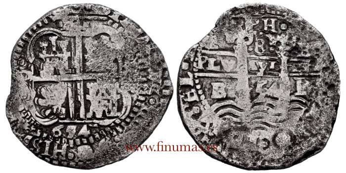 Cy06083.- FELIPE IV 8 REALES 1654 POTOSI E. MBC