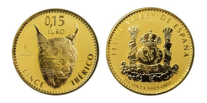 2022 - MONEDA DE ORO 1/10oz. LINCE IBERICO.