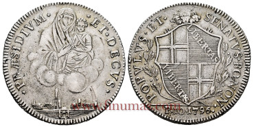 ITALY - BORGHAGNA REPUBLIC - K-339 Scudo 1796. MBC - Silver
