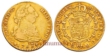 Cy11764.- CARLOS IV 2 SHIELDS 1788 MADRID M. - Gold.