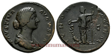 FAUSTINE II. SESTERCO 161-175 d.C. MBC+