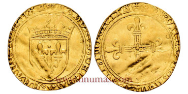 FRANCIA - K-0001x. 1 Ecu de  Oro. Carlos VIII. 1483/93.