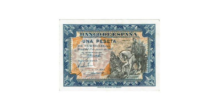 F414H - 1 Peseta 1-5-1940 EBC series A/E