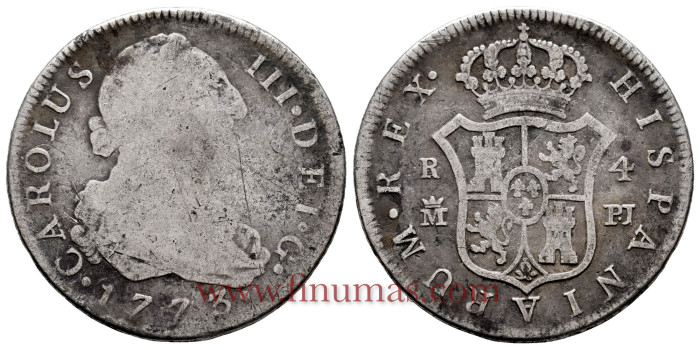 Cy10995.-CARLOS III - 4 Reales 1773 Madrid - MC