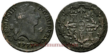 Cy10248.-CARLOS III - 4 Maravedi 1777 Segovia - MBC+
